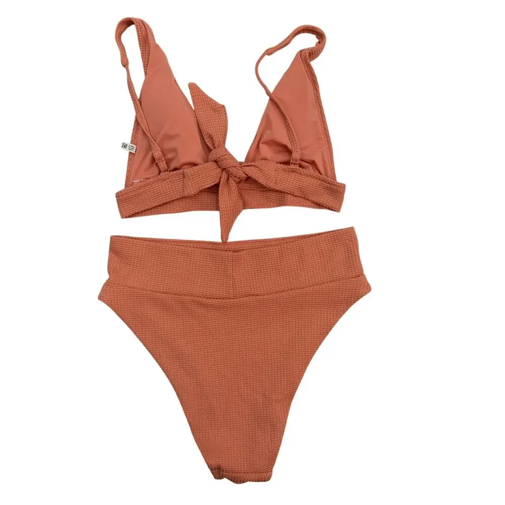 Aerie Peach Matching Bikini Swimsuit S/M